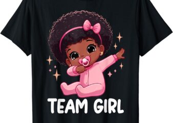 Team Girl Baby Announcement Gender Reveal Party T-Shirt