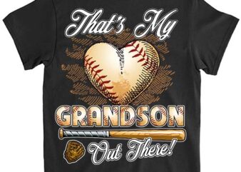 That_s My Grandson Out There Baseball Grandma Mother_s Day T-Shirt ltsp png file
