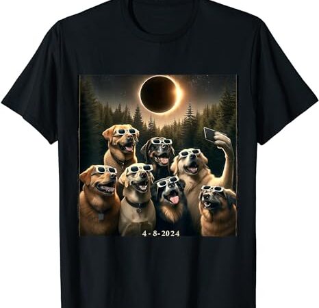 Total eclipse april 8 2024 funny dog glasses selfie t-shirt Total eclipse april 8 2024 funny dog glasses selfie t-shirt