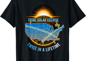 Total Solar Eclipse April 8 2024 Women Kids Men T-Shirt