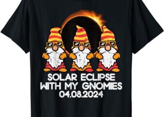 Total Solar Eclipse With Gnomies 04.08.2024 Men Women Kids T-Shirt