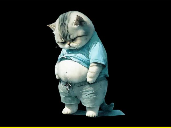 Fat cat png, funny cat fat png t shirt graphic design