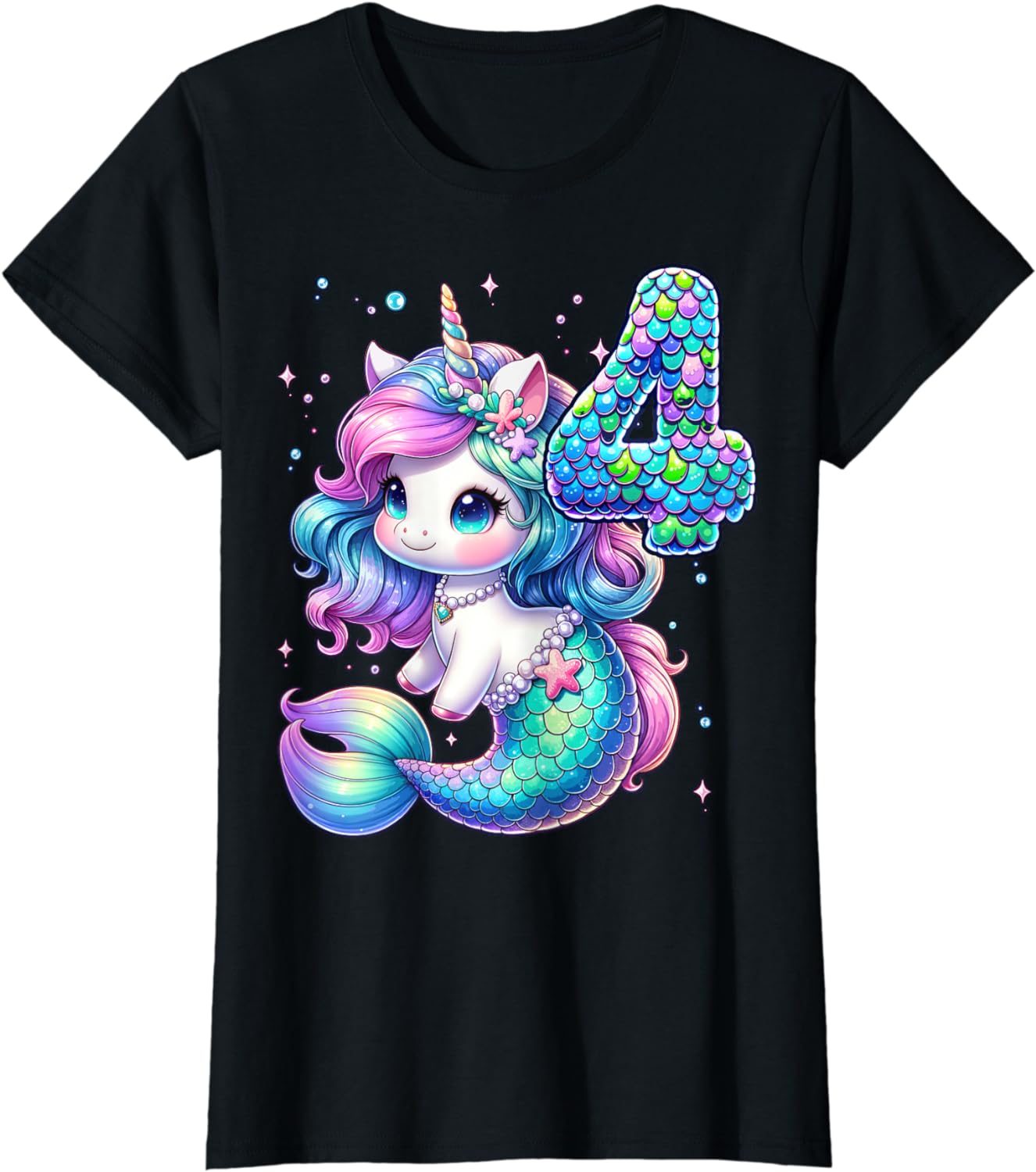 4th Birthday Shirt Mermaid Girl Party Cute This Mermaid Is 4