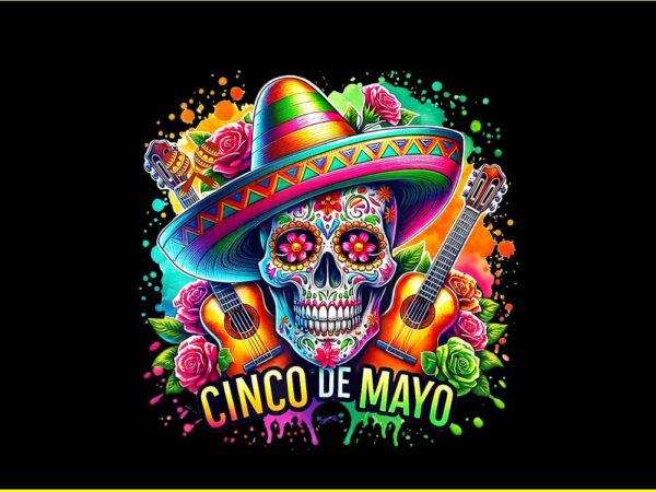 Cinco de mayo mexican skull fiesta 5 png t shirt vector file