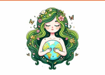 Nature Goddess Save Planet Mother Earth Day PNG