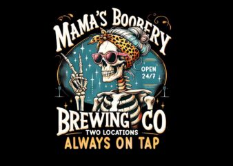 Mama's boobery brewing co two locations always on tap png