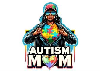 Awareness Mama PNG, Autism Mom PNG