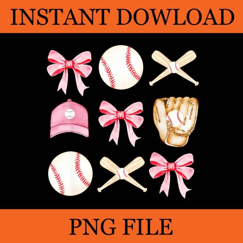 Baseball Mom Coquette Mother’s Day PNG, Baseball Mama PNG