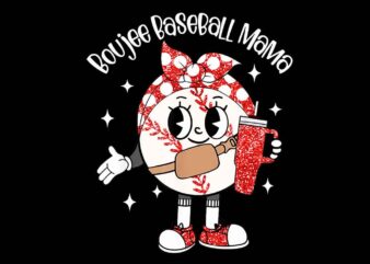 Boujee Baseball Mama PNG, Softball Mom Sport PNG t shirt template
