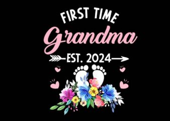First Time Grandma EST 2024 PNG