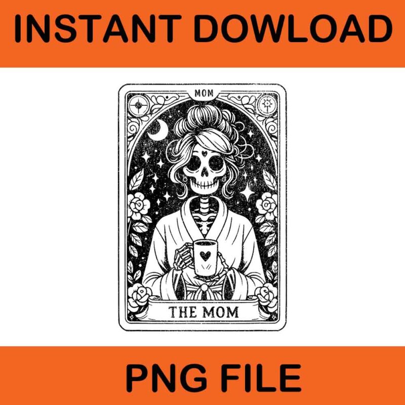 The Mom Tarot Card Skeleton PNG