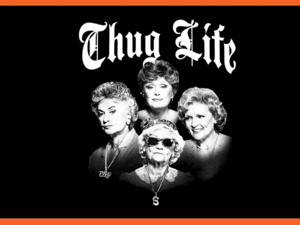 Golden thug life 80’s tv sitcom png t shirt design template