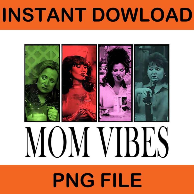Mom Vibes Vintage Retro PNG