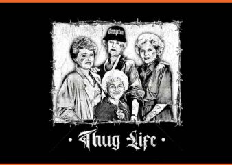 Vintage Girls Golden Thug Life 80’s Retro PNG