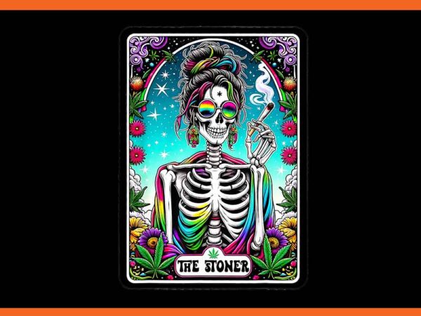 The stoner skeleton tarot card png t shirt designs for sale The stoner skeleton tarot card png t shirt designs for sale
