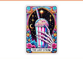 The last straw png, funny tarot card png, sarcastic skeleton png