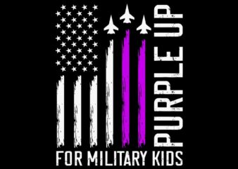 Purple Up For Military Kids Svg