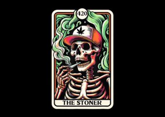 Tarot Card The Stoner Weed Lover Skeleton Cannabis 420 Png
