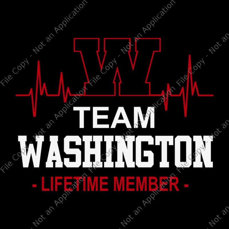 Team WASHINGTON Lifetime Member Svg, WASHINGTON Team Svg