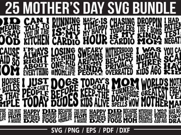 Mother’s day svg bundle, women’s day bundle svg t shirt designs for sale