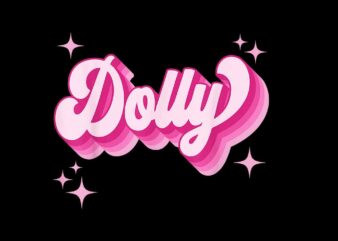 Dolly First Name Girl Vintage Png