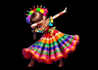 Mexican Dabbing Woman Cinco De Mayo Png