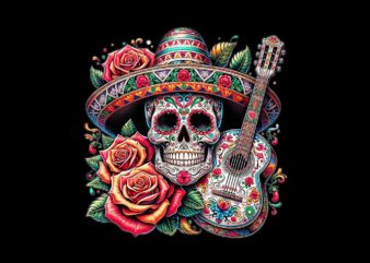 Cinco De Mayo Skull Sombrero Fiesta Mexican Png t shirt vector file