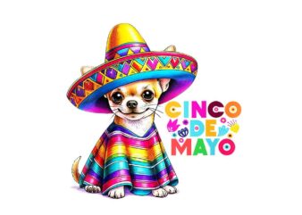 Chihuahua Fiesta PNG, CinCo De Mayo Chihuahua PNG