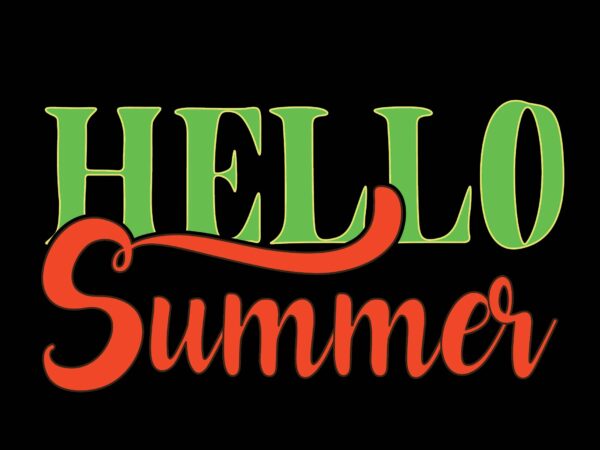 Hello summer graphic t shirt