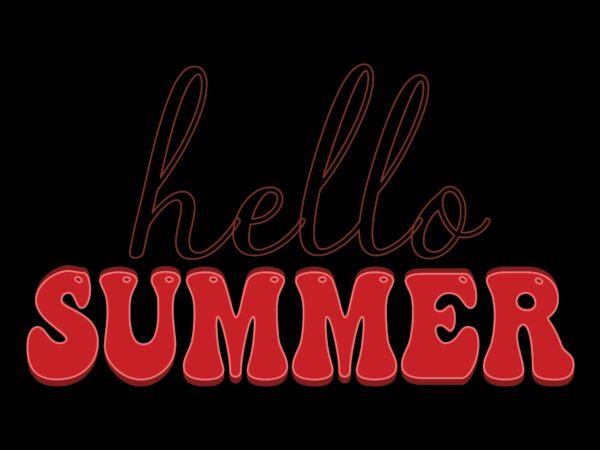 Hello summer graphic t shirt