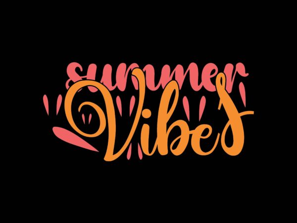 Summer vibes t shirt template vector