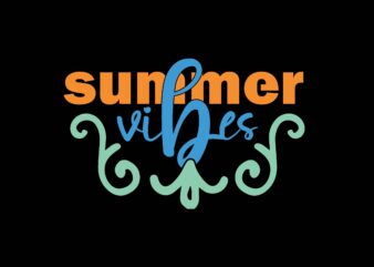 summer vibes t shirt template vector