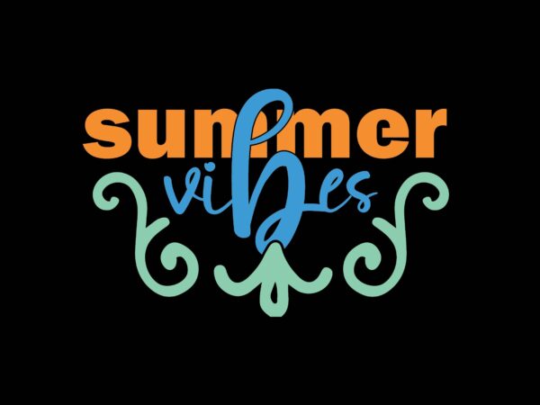 Summer vibes t shirt template vector