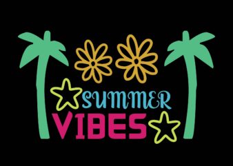 Summer Vibes t shirt template vector