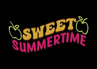 Sweet Summertime t shirt template vector