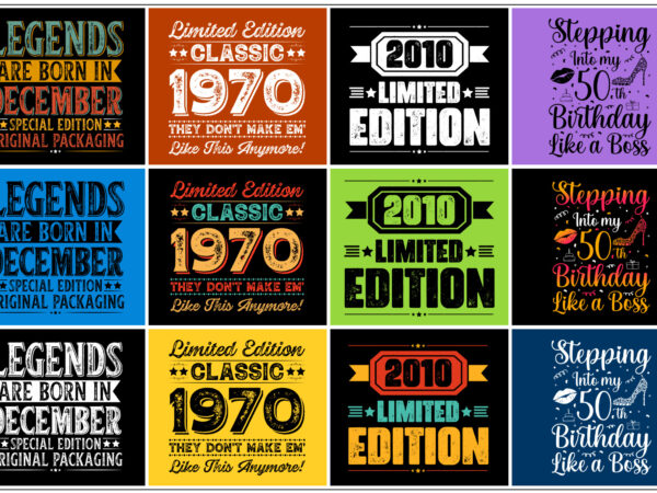 Vintage t-shirt design bundle