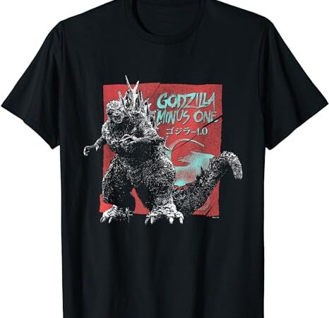 Vintage torn movie ad godzilla stance t-shirt