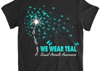 We Wear Teal Sexual Assault Awareness Ribbon Butterfly T-Shirt LTSP