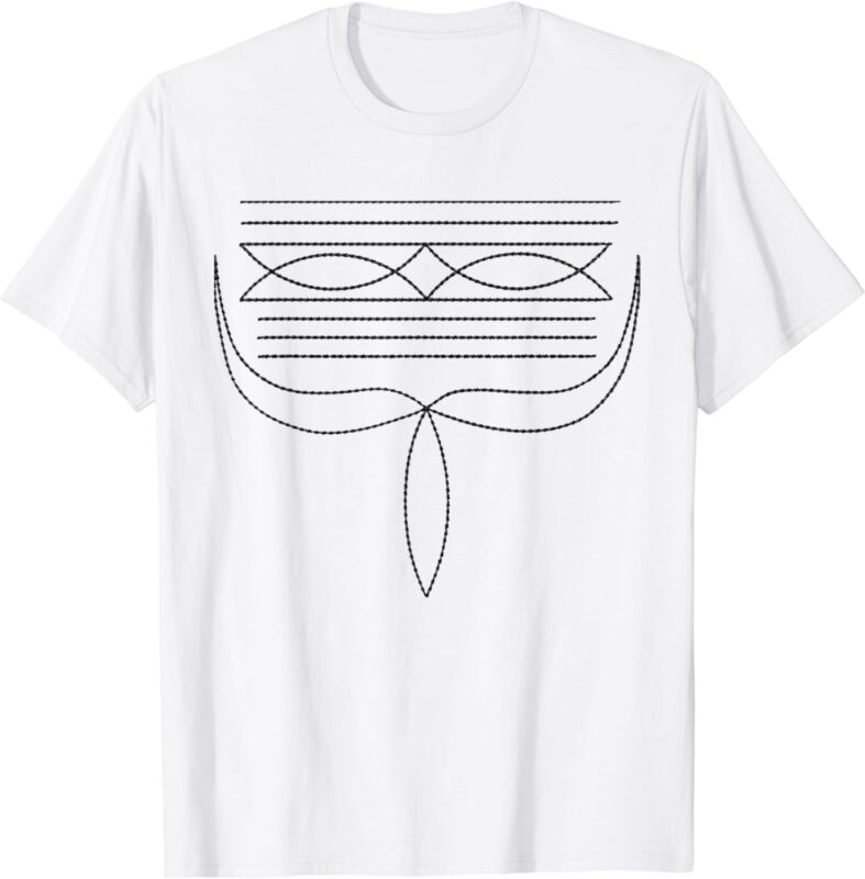 Western Cowboy Boot Stitch Toe Bug Pattern T-Shirt