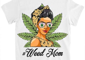 Womens Classy Mom Life with Leopard Mom Marijuana Weed Lover T-Shirt ltsp png file
