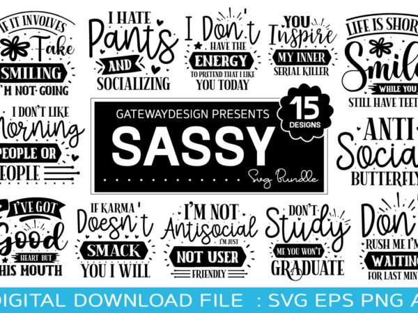 Sassy svg bundle, funny design, farmhouse design