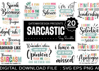 Sarcastic Svg Bundle t shirt template vector