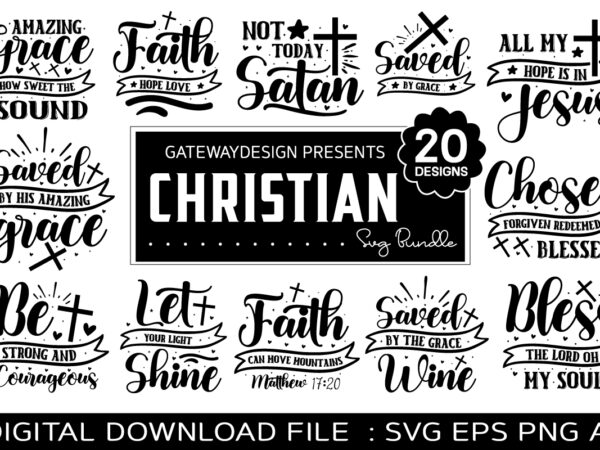 Christian svg bundle t shirt vector file