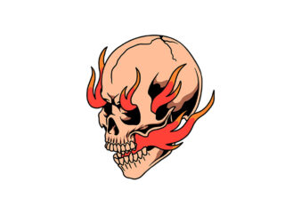 burning skull