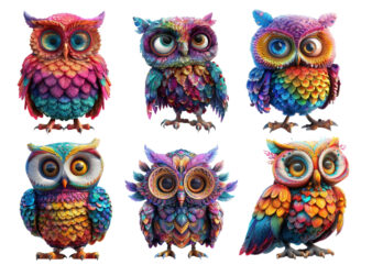 colourfull Cute Owl Clipart