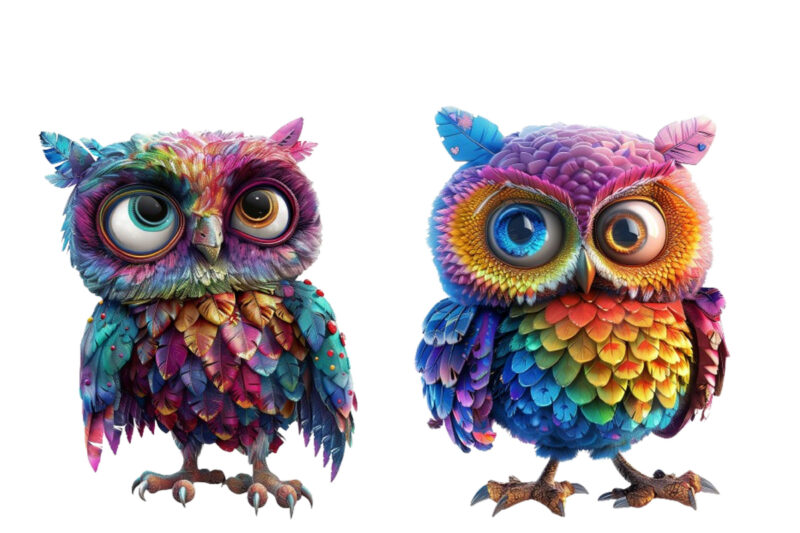 colourfull Cute Owl Clipart