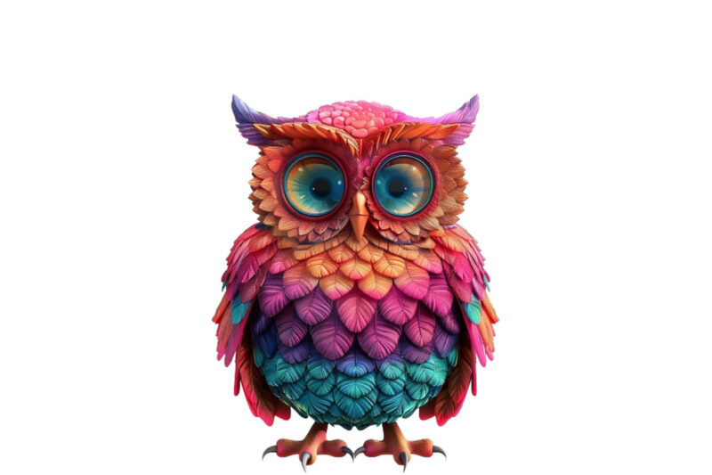 colourfull Cute Owl Clipart