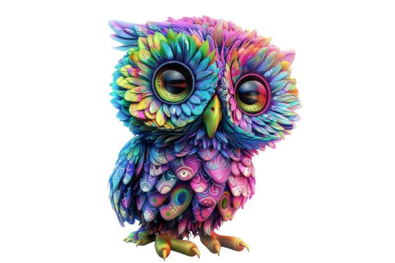 colourfull Cute Owl Clipart