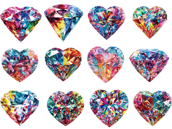 Love diamond sublimation clipart t shirt vector graphic