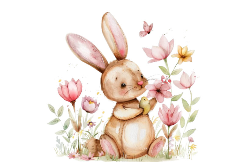 Animal Spring watercolor Sublimation